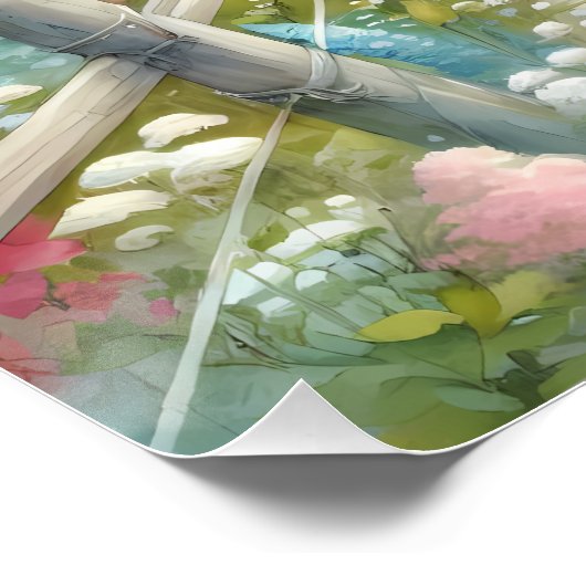 Weg zur Hütte Lighthouse Coastal Poster (Ecke)