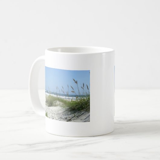 Weg zur Meer-Ocracoke Insel Kaffeetasse (Vorderseite Links)