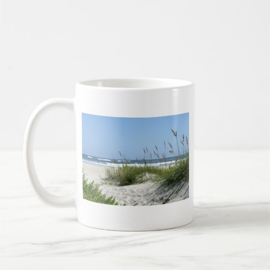 Weg zur Meer-Ocracoke Insel Kaffeetasse (Links)