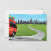 Weg zur Party Einladung der Uni (Rückseite)