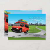 Weg zur Party Einladung der Uni (Vorne/Hinten)