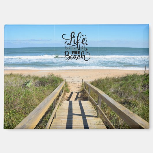 Weg zur Strandpostkarte Magnet (Vorderseite)