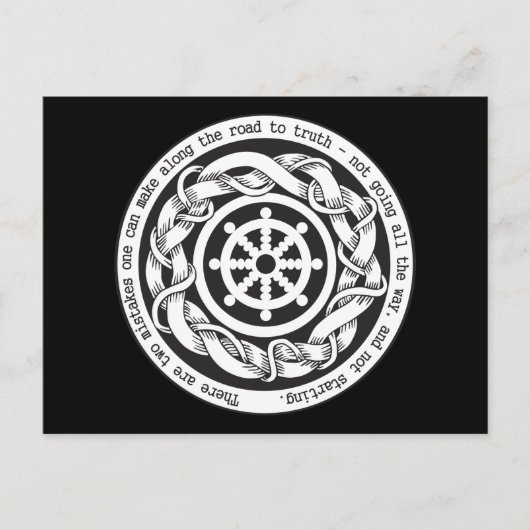 Weg zur Wahrheit Dharma Wheel Postkarte (Vorderseite)
