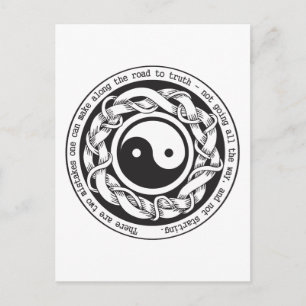 Weg zur Wahrheit Yin Yang Postkarte