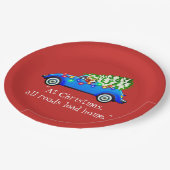 Weg zur Weihnachtsscheibe Pappteller (Schrägansicht)