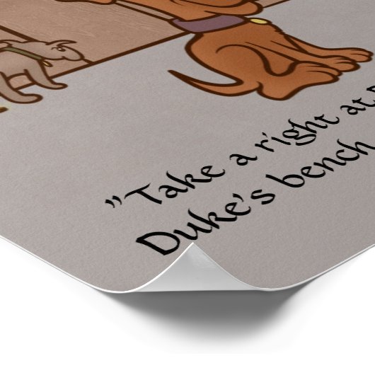 Wegbeschreibung des Dog Park Value Poster (Ecke)