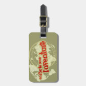 Wegbeschreibung für braunes rotes Gepäck Gepäckanhänger (Vorderseite vertikal)