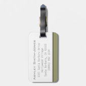 Wegbeschreibung für braunes rotes Gepäck Gepäckanhänger (Rückseite vertikal)