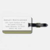 Wegbeschreibung für braunes rotes Gepäck Gepäckanhänger (Rückseite horizontal)