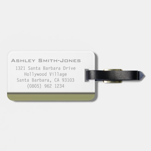 Wegbeschreibung für braunes rotes Gepäck Gepäckanhänger (Rückseite horizontal)