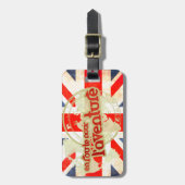 Wegbeschreibung für das Reisegepäck der britischen Gepäckanhänger (Vorderseite vertikal)