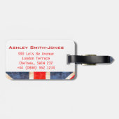 Wegbeschreibung für das Reisegepäck der britischen Gepäckanhänger (Rückseite horizontal)