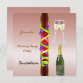 Wegbewegen der Party Einladung (Vorne/Hinten)