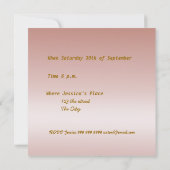 Wegbewegen der Party Einladung (Rückseite)