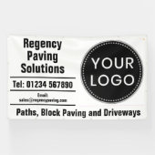 Wege, Blockpflasterungen und Einfahrten mit Logo Banner (Horizontal)