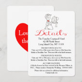 Wege Braut & Groom Schwarz und Weiß Hochzeit Begleitkarte (Vorne/Hinten)