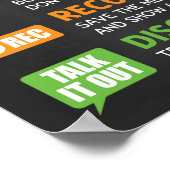 Wege, Cyberbullying School Anti Bully zu stoppen Poster (Ecke)