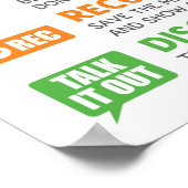 Wege, Cyberbullying School Anti Bully zu stoppen Poster (Ecke)