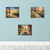 "Wege der Entdeckung" Bilderwand Sets (Holzboden)