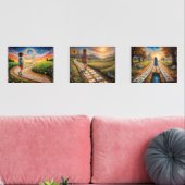 "Wege der Entdeckung" Bilderwand Sets (Wohnzimmer)