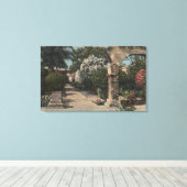 Wege des Patio Mission Garden Leinwanddruck (Insitu (Holzboden))