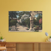 Wege des Patio Mission Garden Leinwanddruck (Insitu (Wohnzimmer))