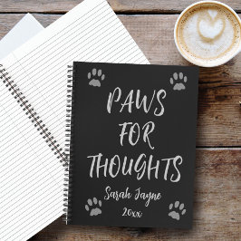 Wege für Gedanken Paw Print Journal-Notebook Notizblock