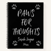 Wege für Gedanken Paw Print Journal-Notebook Notizblock (Vorderseite)