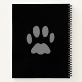 Wege für Gedanken Paw Print Journal-Notebook Notizblock (Rückseite)