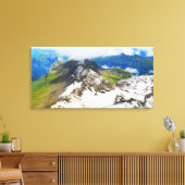 Wege in den Schweizer Alpen Leinwanddruck (Insitu (Wohnzimmer))