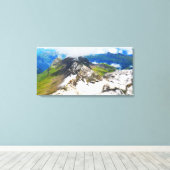 Wege in den Schweizer Alpen Leinwanddruck (Insitu (Holzboden))