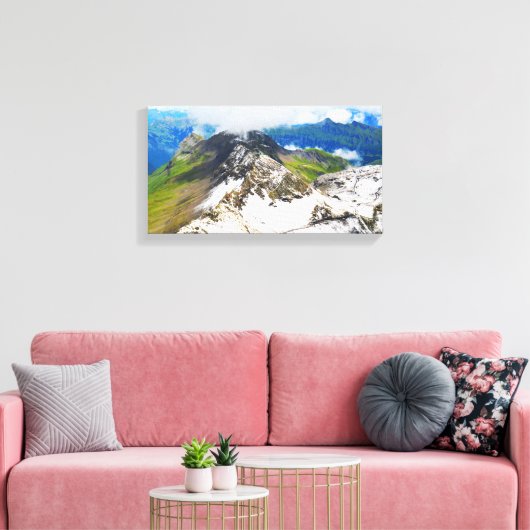 Wege in den Schweizer Alpen Leinwanddruck (Insitu (Wohnzimmer))