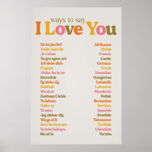 WEGE ZU SAGEN, I Liebe You Poster