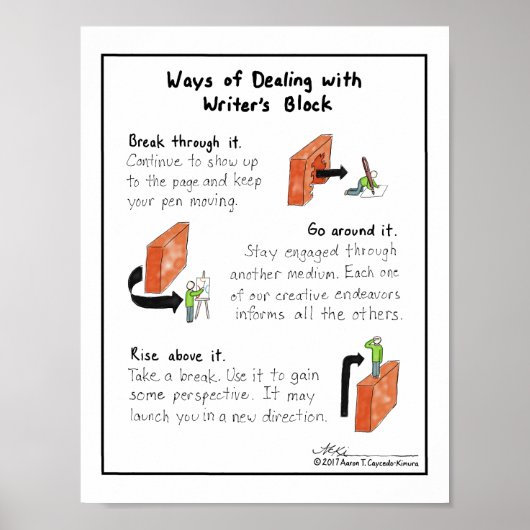 Wege zum Umgang mit Blockdrucken des Autors Poster (Vorne)