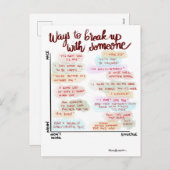 Wege zur Aufspaltung der Postkarte (Vorne/Hinten)