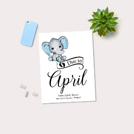 Wegen April Little Peanut Baby Boy Elephant Postkarte