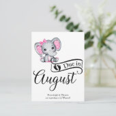 Wegen August Little Peanut Baby Elephant Postkarte (Stehend Vorderseite)
