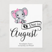 Wegen August Little Peanut Baby Elephant Postkarte (Vorderseite)