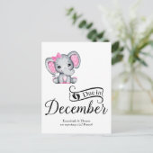 Wegen Dezember Little Peanut Baby Elephant Postkarte (Stehend Vorderseite)