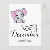 Wegen Dezember Little Peanut Baby Elephant Postkarte (Vorderseite)