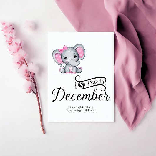 Wegen Dezember Little Peanut Baby Elephant Postkarte