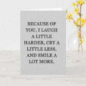 WEGEN "DIR" LÄCHTE ICH VIEL MEHR KARTE (Gelbe Blume)