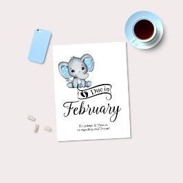 Wegen Februar Little Peanut Baby Boy Elephant Postkarte
