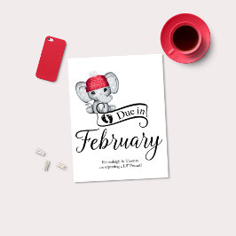 Wegen Februar Little Peanut Baby Elephant Postkarte