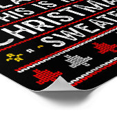 Wegen Inflation hässliches Weihnachtspullover-Tank Poster (Ecke)