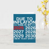 Wegen Inflation Lustiger Neujahr 2026 T-Shirt Männ Karte (Gelbe Blume)