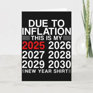 Wegen Inflation Lustiger Neujahr 2026 Tee Männer F Karte