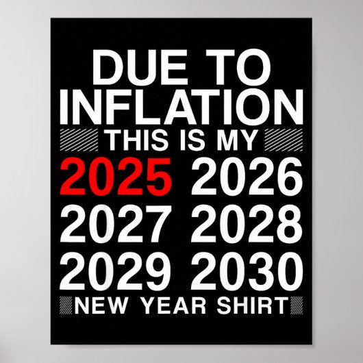 Wegen Inflation Lustiger Neujahr 2026 Tee Männer F Poster (Vorne)
