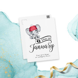 Wegen Januar Little Peanut Baby Elephant Postkarte