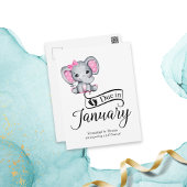 Wegen Januar Little Peanut Baby Girl Elephant Postkarte